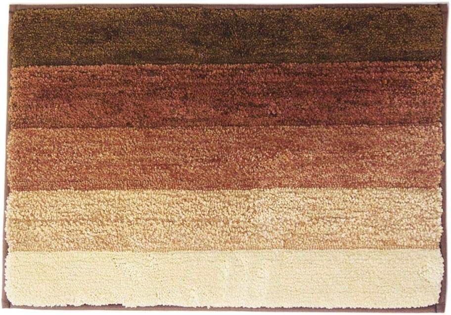 Vosyoung Microfiber Bath Rug Bath Mat Soft Non-slip Absorbent Bathroom Shower Kitchen Mats 19.7" xL31.5 Brown