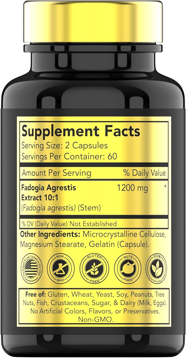 Fadogia Agrestis: 1200mg - 120 Capsules | Ultra-Potent Fadogia Agrestis Extract Supplement for Men | Energy, Power, Strength, Athletic Performance, & Sports Nutrition | Non-GMO | Made in the USA! - Image 2