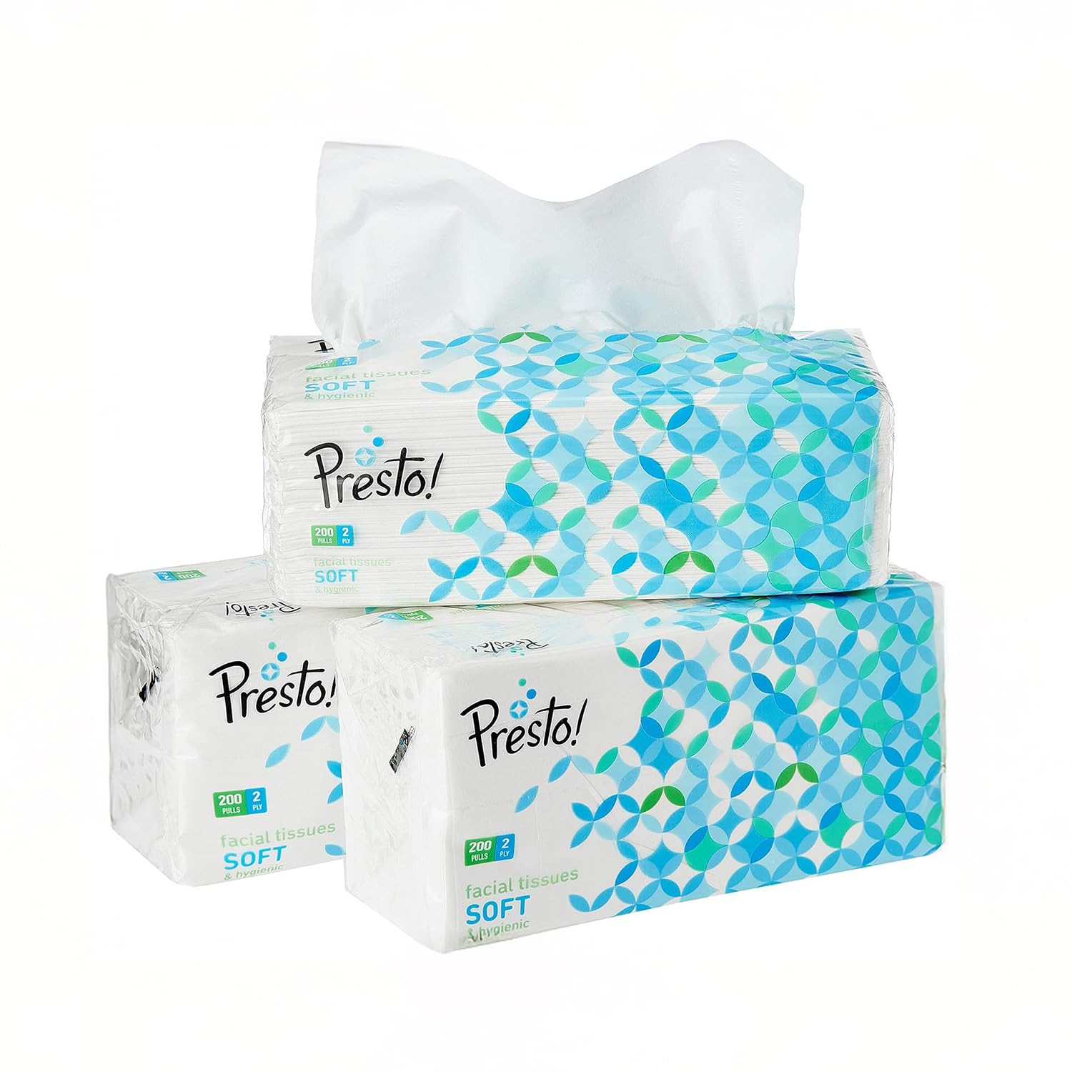 Presto! 2 Ply Facial Tissue Soft Pack - 200 Pulls (Pack of 3)-image-27