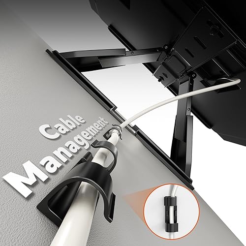 Miniatura 6 de PUTORSEN Soporte de pared para TV ultradelgado para la mayoría de televisores de 43 a 90 pulgadas, soporte delgado de movimiento completo de perfil