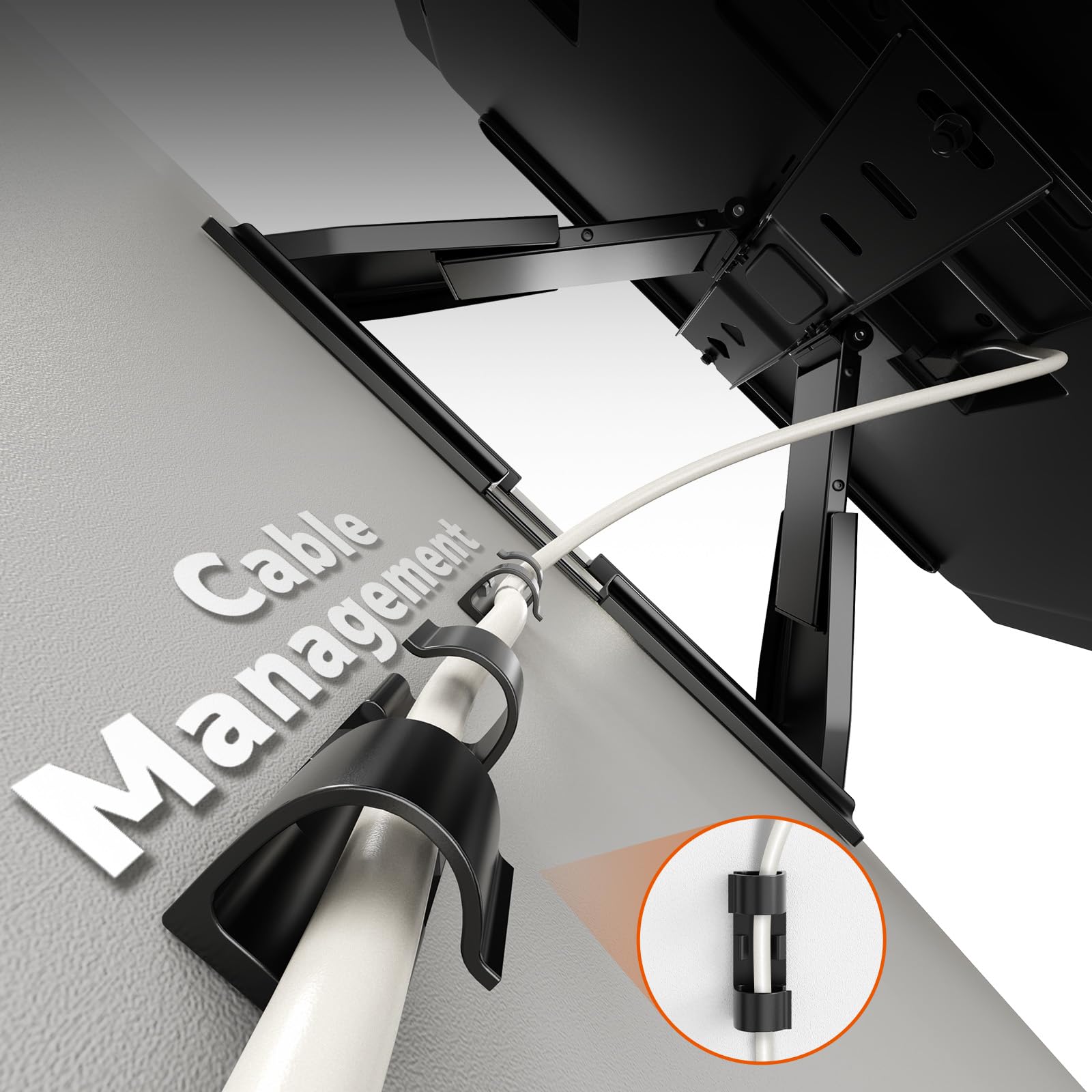 TV Wandhalterung für 43–90 Zoll Fernseher bis 50kg | Ultra-Slim Wandhalterung Fernseher Schwenkbar Neigbar TV Halterung mit 1,96cm Wandabstand,Kabelmanagement Max VESA 600x400mm