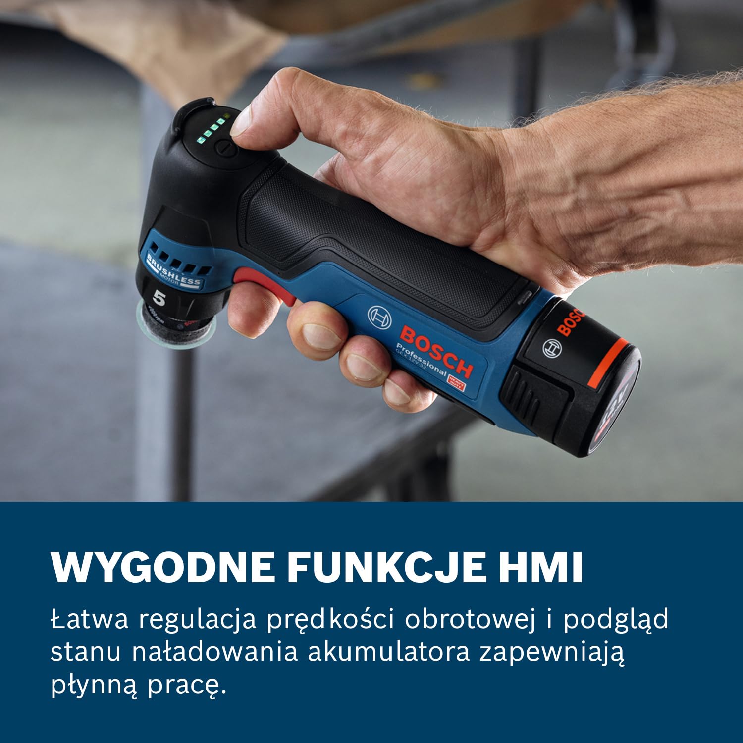 Bosch PRO 12V System Akumulatorowa szlifierka mimośrodowa GEX 12V-32 (talerz oporowy 32 mm z mocowaniem na rzepy, talerz oporowy 32 mm z mocowaniem na klej)
