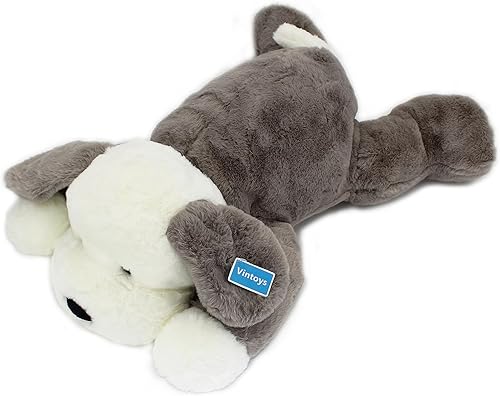 Miniatura 8 de Almohada para abrazar para perros, peluche grande y suave para cachorros para niños y adultos, color marrón, 26 pulgadas