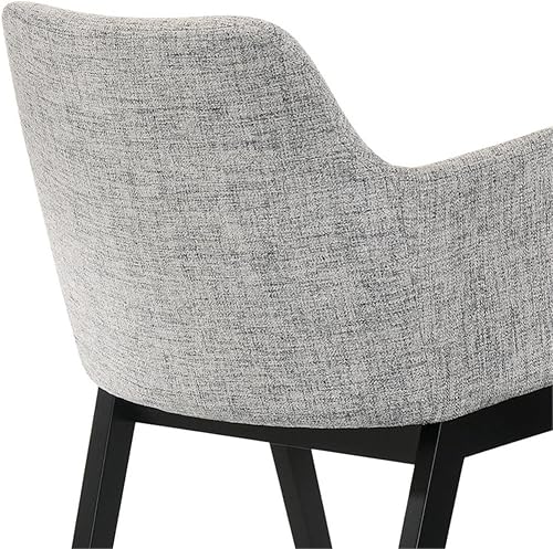 Miniatura 8 de Armen Living Renzo - Juego de 2 sillas auxiliares de comedor de madera de tela ligera, 18 pulgadas SH, gris/negro Gris /