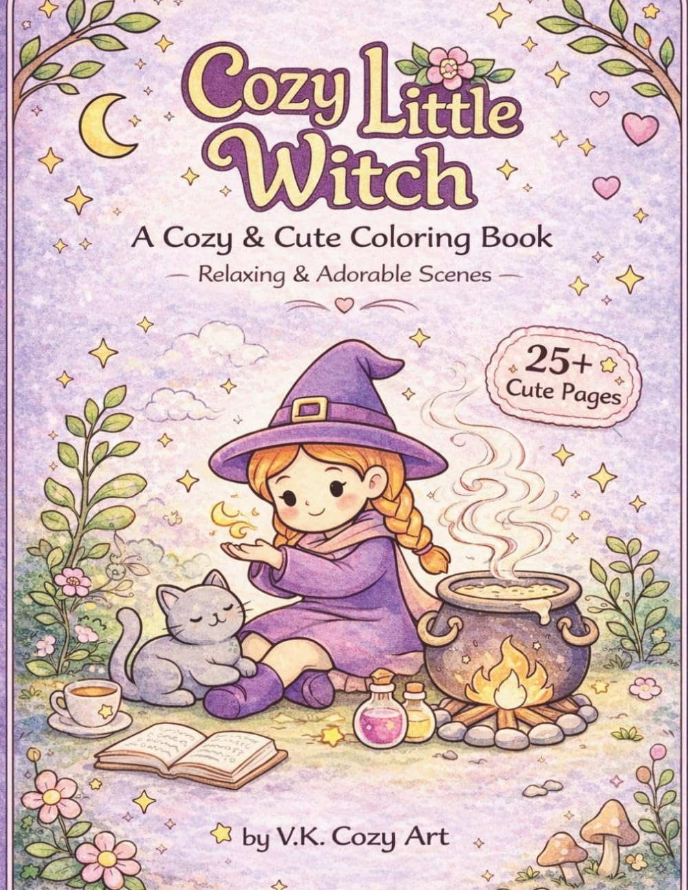 Cozy Little Witch: A Cozy & Cute Coloring Book — Relaxing & Adorable Scenes
