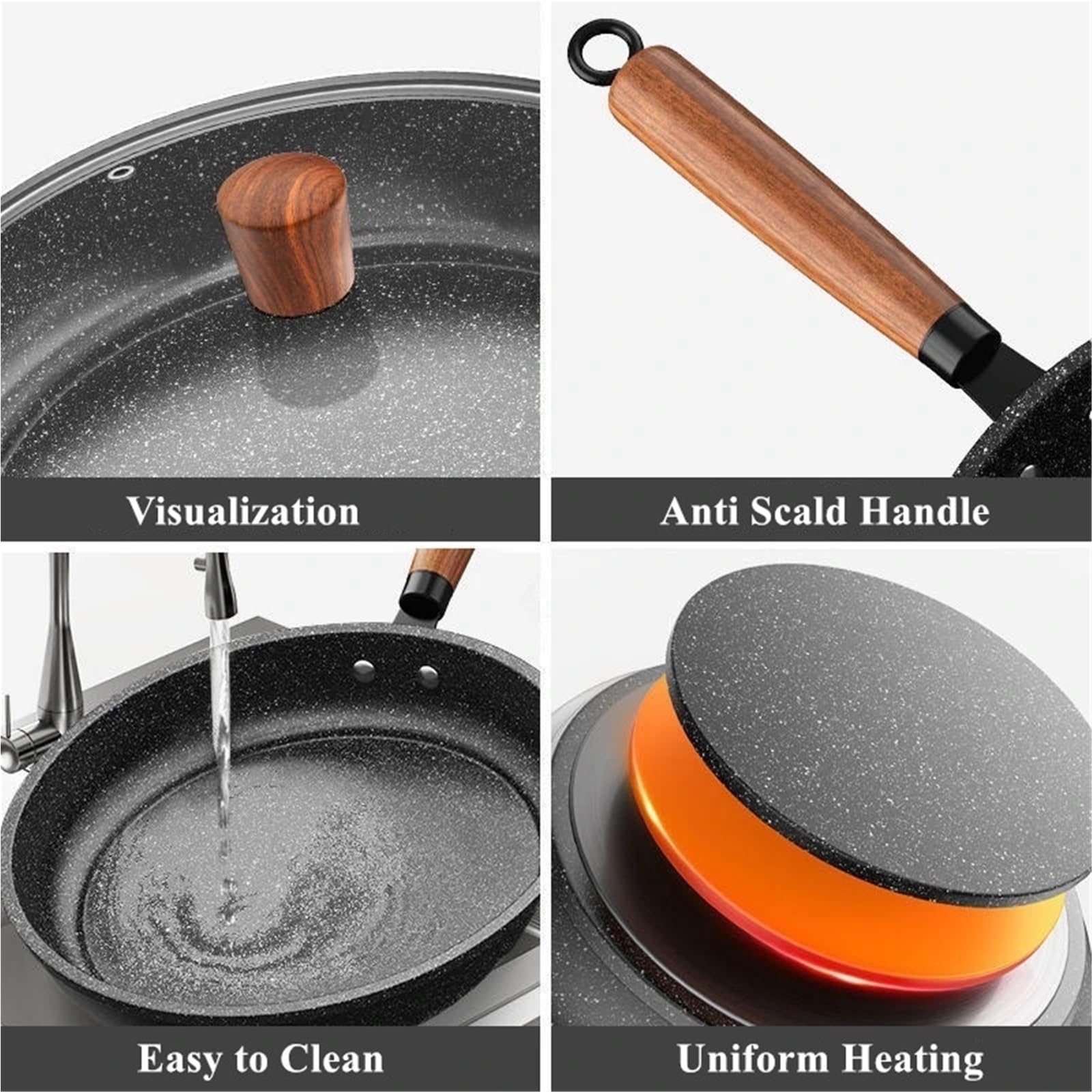 28X8.50cm Antihaft-Bratpfanne Bratpfanne Steak Pfannkuchenpfanne Haushalt Induktionsherd Gasherd Universalpfanne