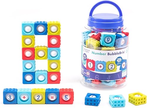Educational Insights Number BubbleBrix aprender números juguete de aprendizaje para la ansiedad preescolar y jardín de infantes para niños y niñas a