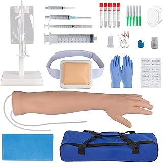 Medarchitect IV Injection & Phlebotomy Arm Practice kit with Intravenous Infusion, Blood Draw, Venipuncture Techniques Tra...