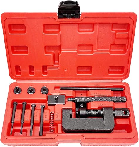 Rompacadenas, 13 piezas, juego de herramientas de remache para motocicleta, bicicleta, ATV