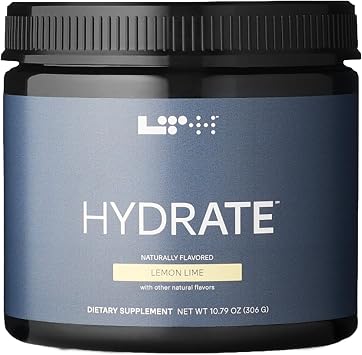 LTH Hydrate Hydration Mix - Trusted by Life Time Members - NSF Certified for Sport - Premium Electrolyte Powder - Plant-Based, Non-GMO, Gluten Free & Dairy Free - 60 Servings Lemon Lime