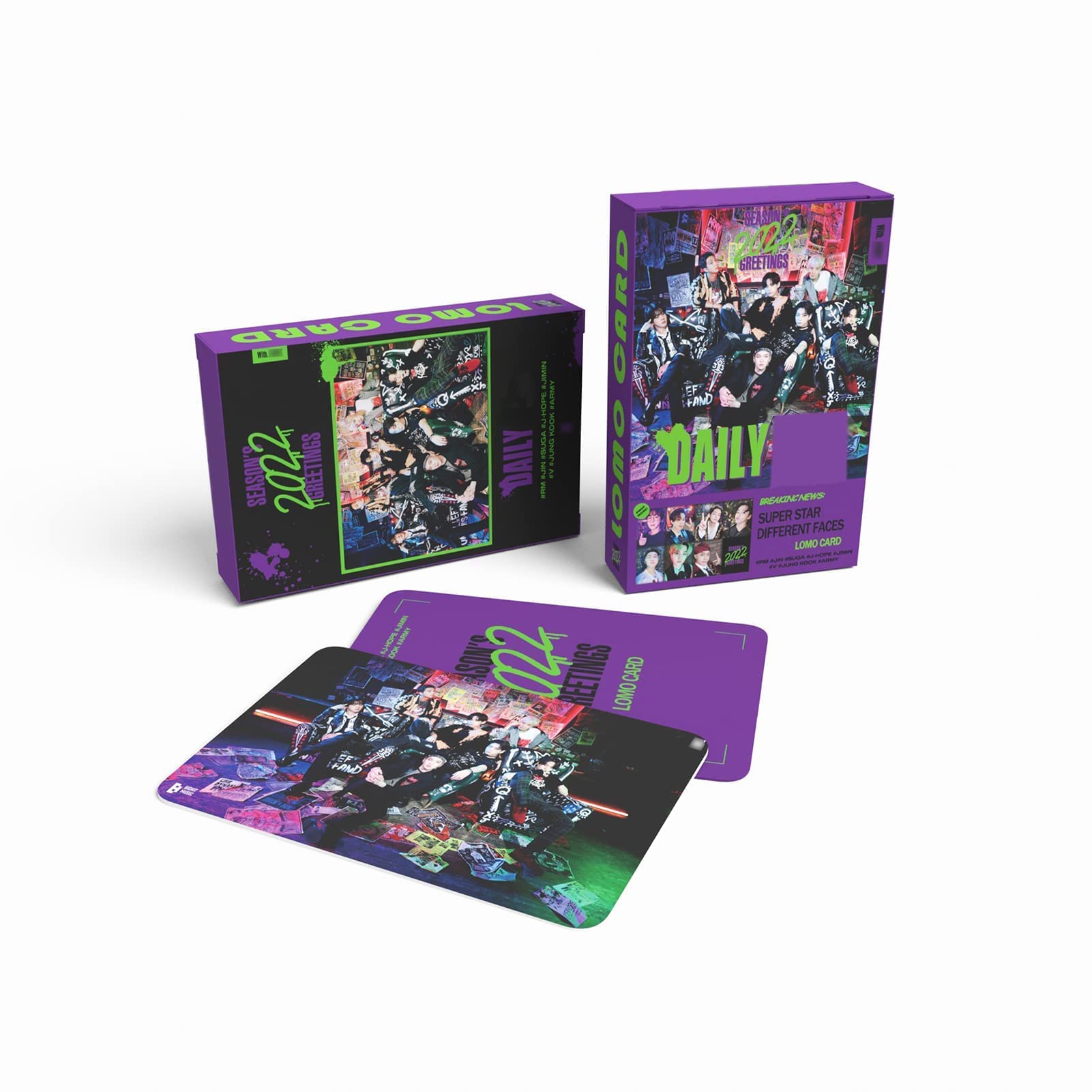 Bangtan Boys LOMO Cards - 55PCS Bangtan boys 2022 Season's Greetings Photocards Photo Cards Bangtan Boys Greeting Cards Me...