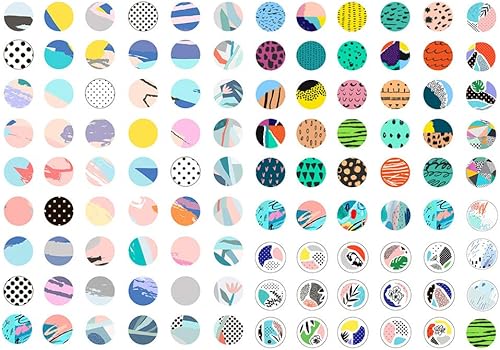 Seasonstorm Decoración de patrón de puntos Kawaii estético pastel arte agenda diario planificador papelería pegatinas