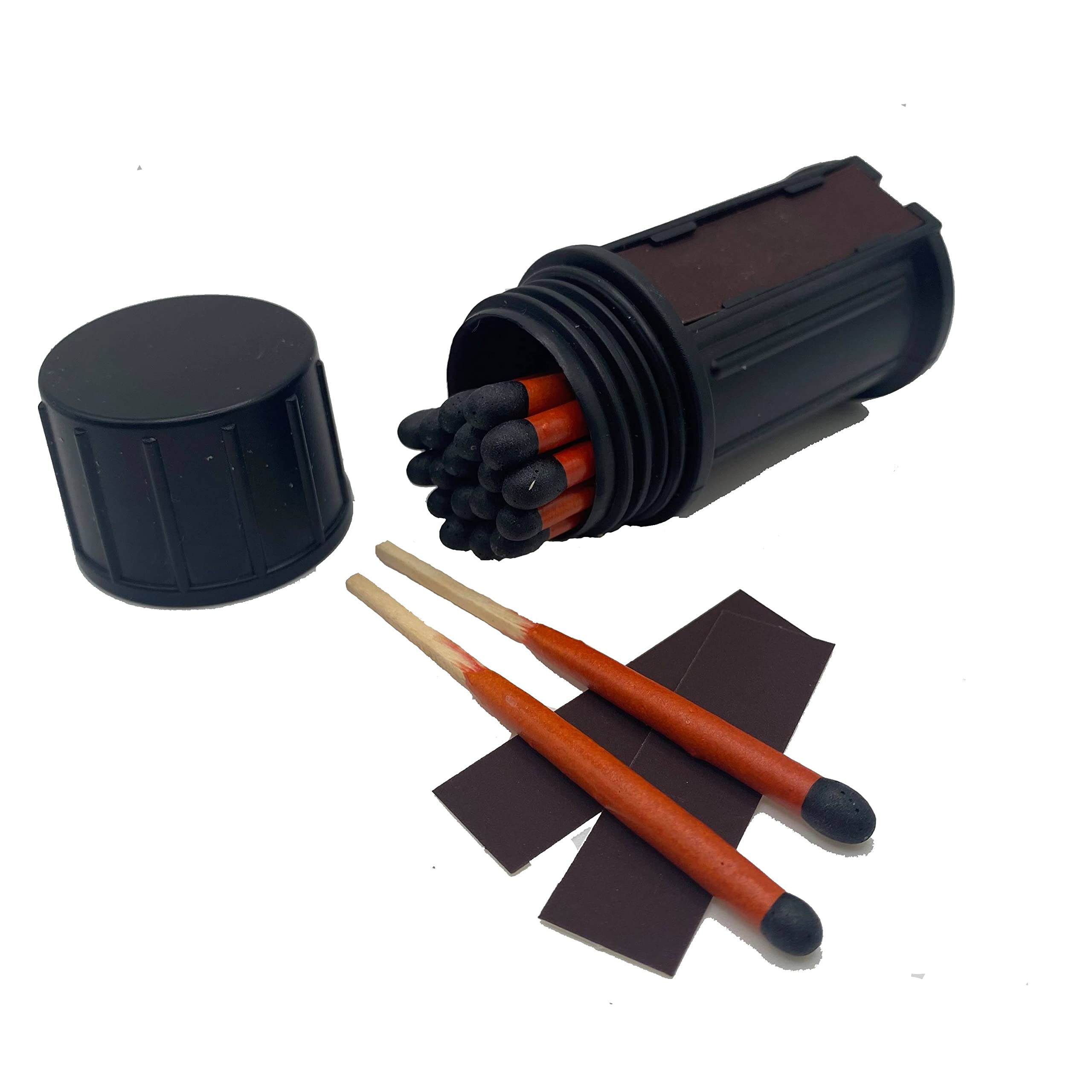 Weatherproof Matches for Black Beard | 20 Matches, 3 Strikers, Waterproof Tube, Perfect for Hiking, Backpacking, Bushes, Campfires and Emergency Survival Kits-image-13