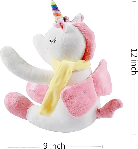 Miniatura 4 de Decoración de unicornio para árbol de Navidad, decoración única de peluche de unicornio de peluche de Navidad para decoración de habitación de