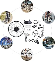 Vista 2 de Kit de conversión de bicicleta eléctrica, kit de motor de bicicleta eléctrica de 36 V, 500 W, kit de conversión de bicicleta eléctrica, controlador