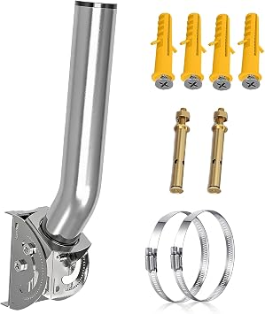 Wireless Bridge Mount,Dual Screw Locking 430 Stainless Steel J Pole Bracket