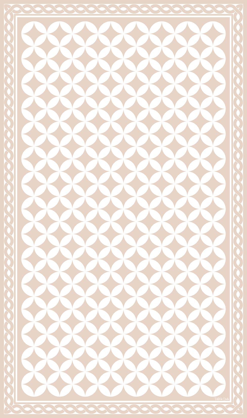 Tapis cuisine antidérapant grand format en vinyle beige facile à nettoyer