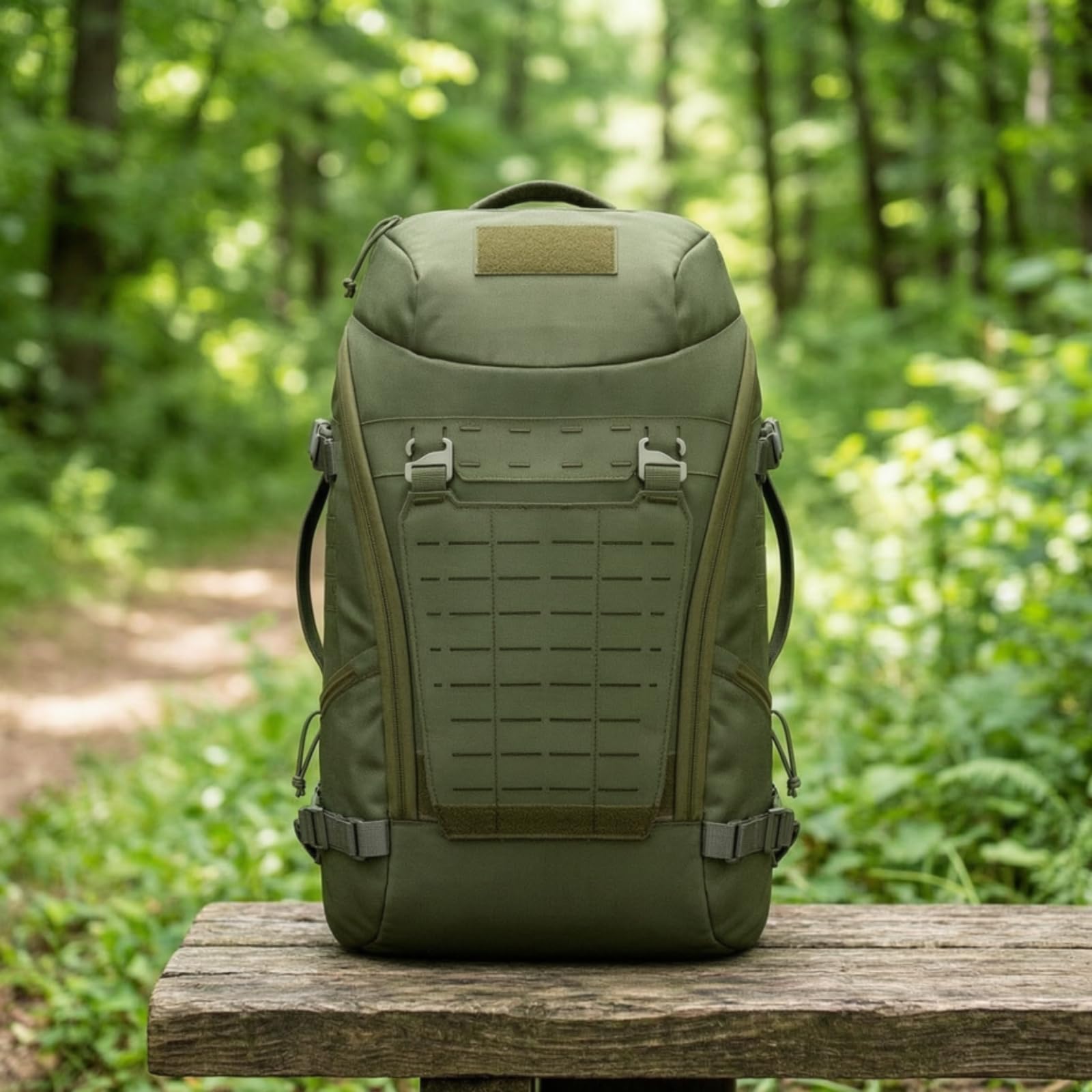 Zaino con Spallacci Imbottiti Ergonomico Zaino da Trekking Confortevole Borsa per Viaggiatori, Campeggio, Array, Grigio