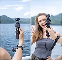 Vista 2 de Correa de mano de nylon ajustable para cámara con diseño de liberación rápida de 1/4"20 para DJI Osmo Pocket 3 Pocket3 Creator Combo Accesorios Osmo