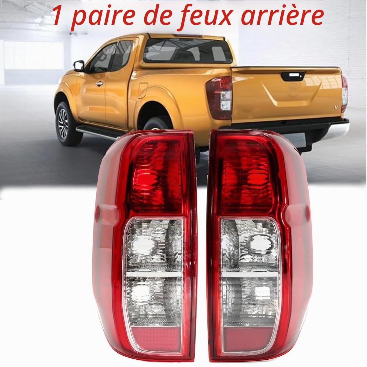 Feu Arrière Nissan Navara D40 2005-2015 - Feux de Recul Gauche Droite, Côté Conducteur Passager