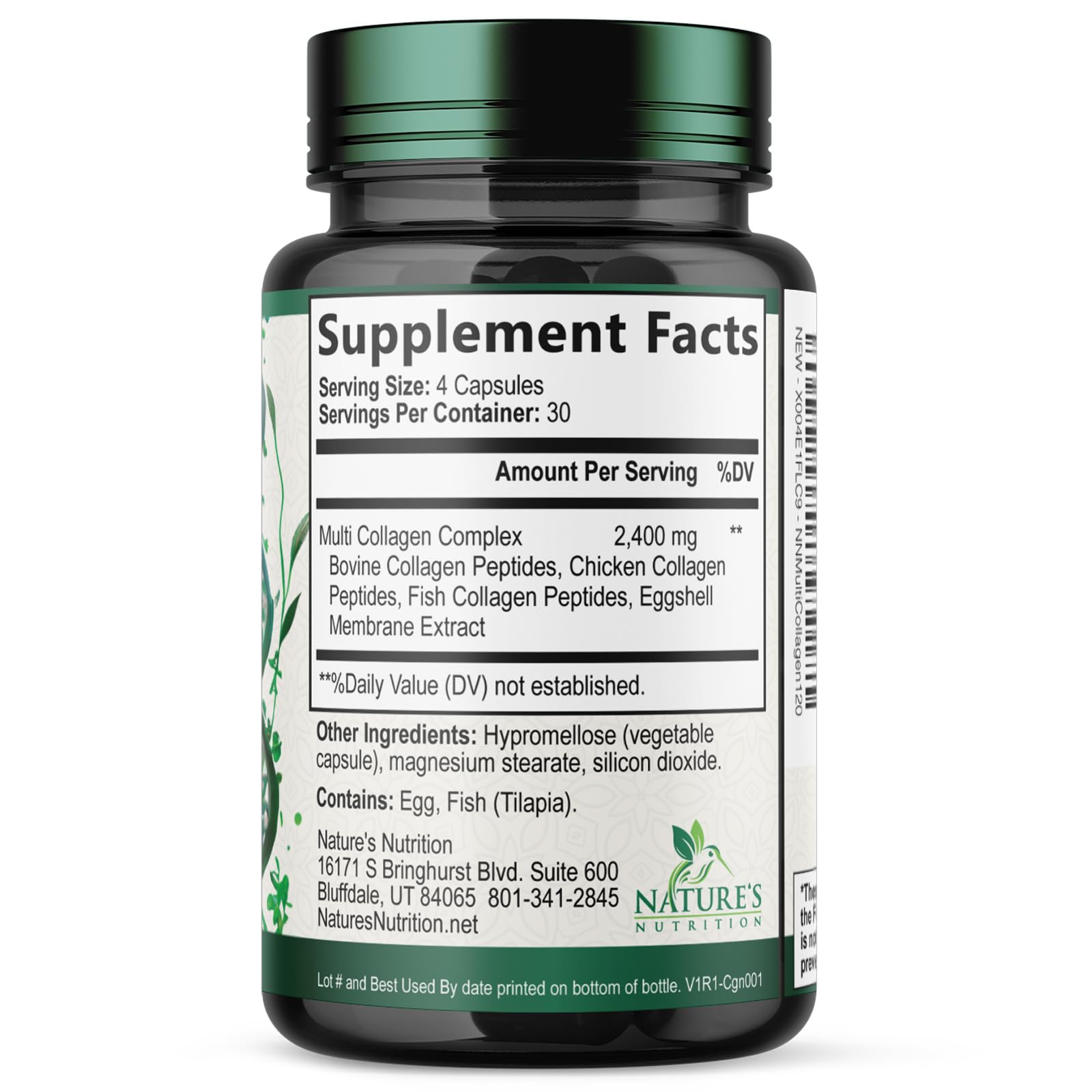 Multi Collagen Pills - Hydrolyzed Collagen Peptides Capsules for Women & Men - Types I, II, III, V, X Multi Collagen Complex - Hair, Skin & Nails Support Supplement - Bottled in the USA - 120 Capsules — Amazon image 9