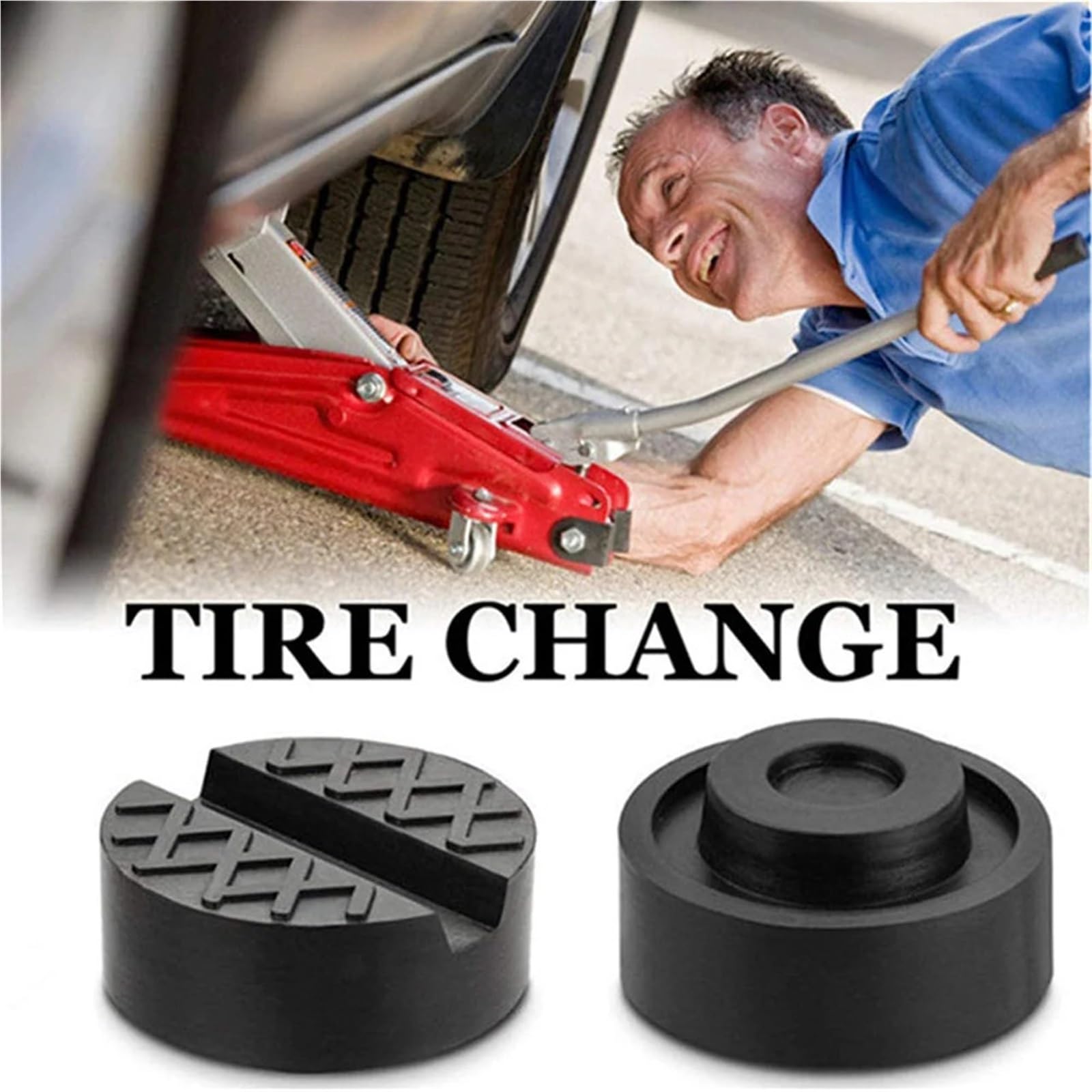 cric per Auto Disco di Sollevamento per martinetti ad Alta Resistenza con Cuscinetto in Gomma Universale per martinetti per Auto riparazioni automobilistiche Accessori cric per(3pcs)