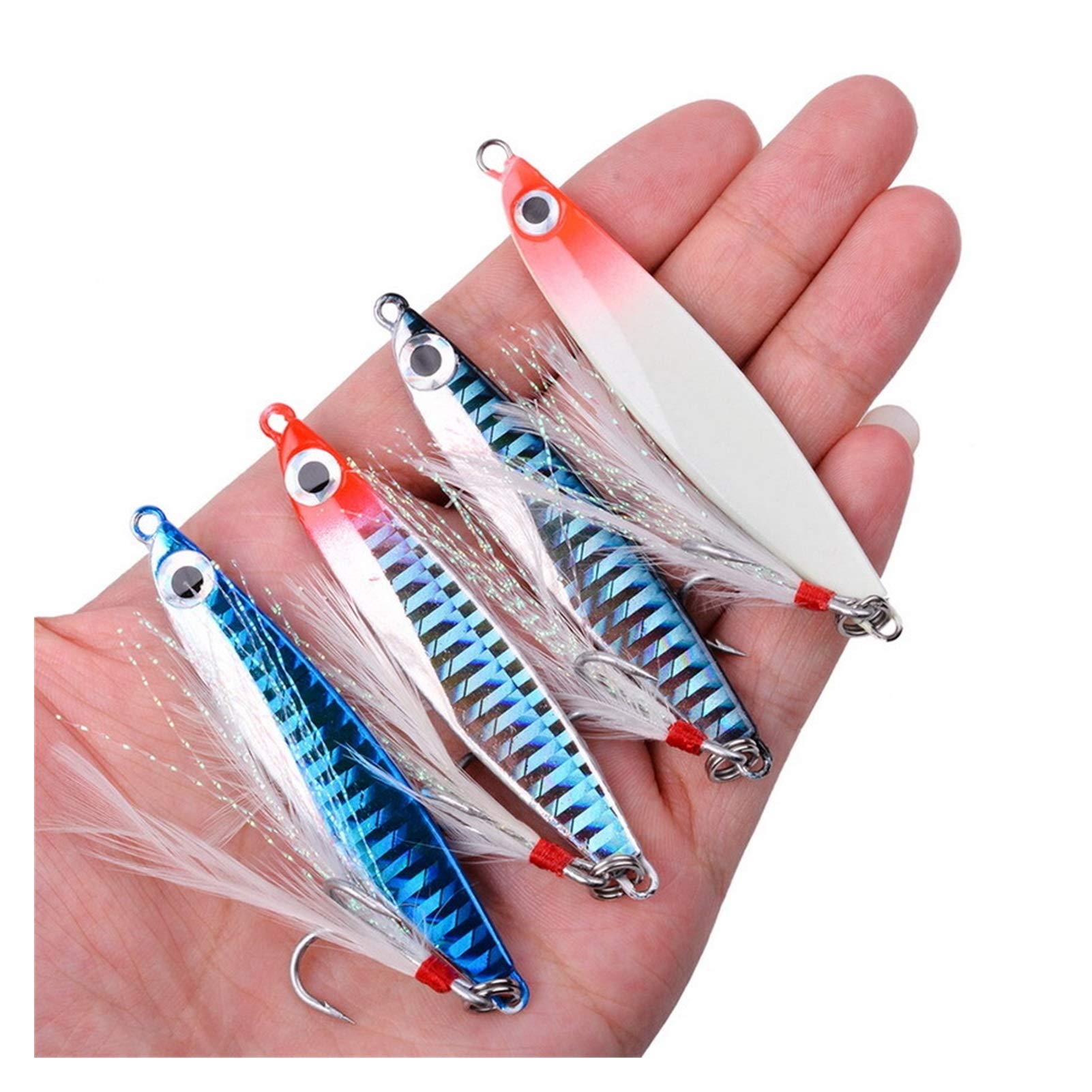 12 pièces leurres en métal 7g 12g 17g 22g 30g gabarits en métal cuillère de pêche appât coulant leurre gabarits Vibration Lame for brochet Bar pêche en mer