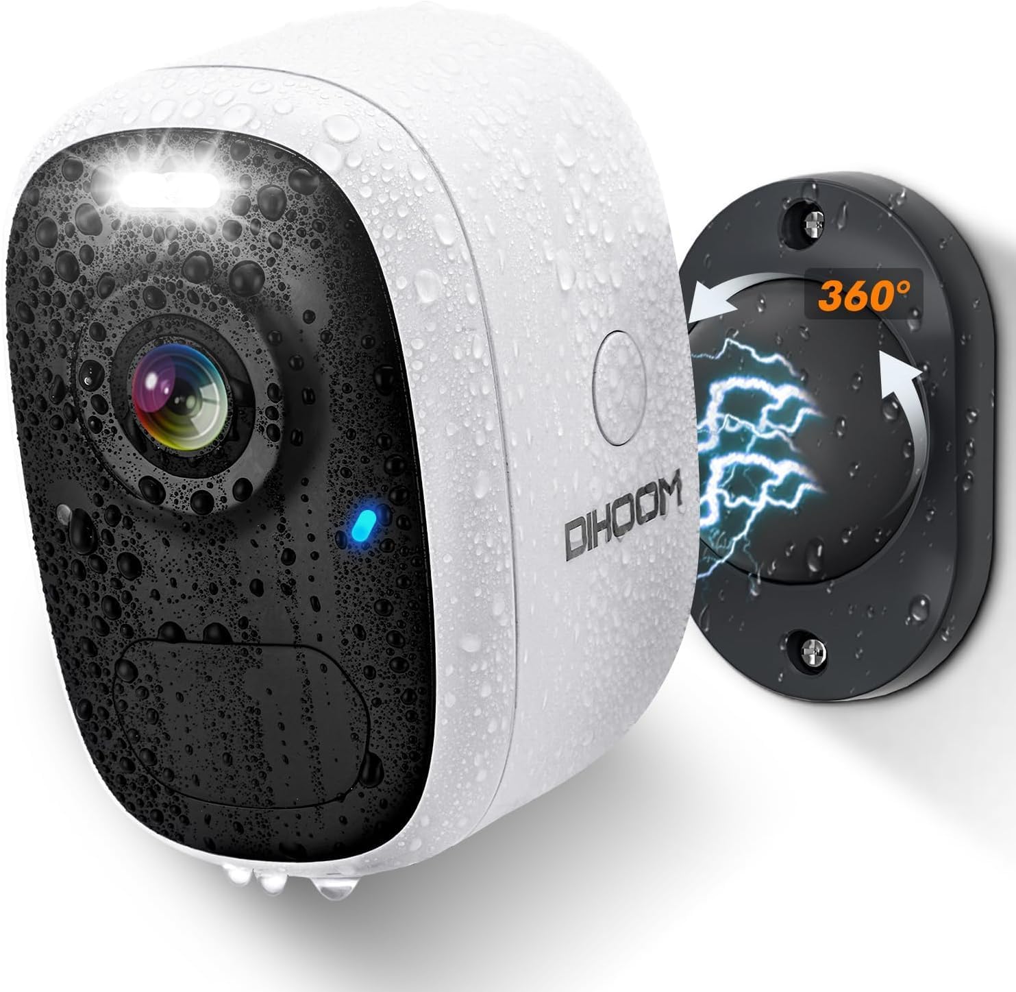 IeGeek Caméra Solaire Extérieure S1 3MP 2K – Batterie + Panneau Intégré, Vision Nocturne Couleur, Détection PIR, Alexa