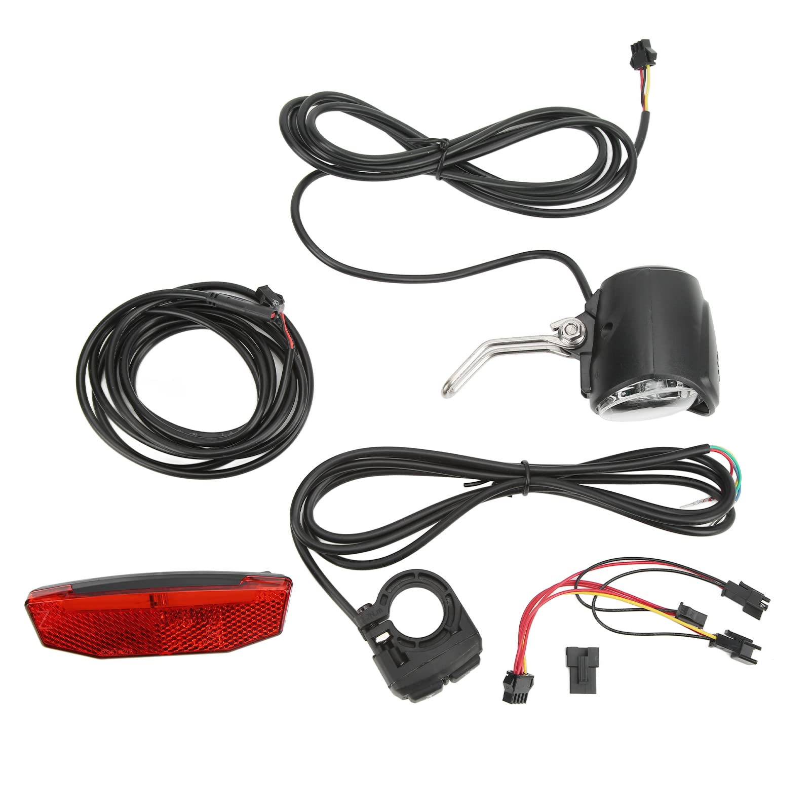 Fari per biciclette elettriche Kit luci posteriori Doppio interruttore Avvisatore acustico per bicicletta Set per biciclette