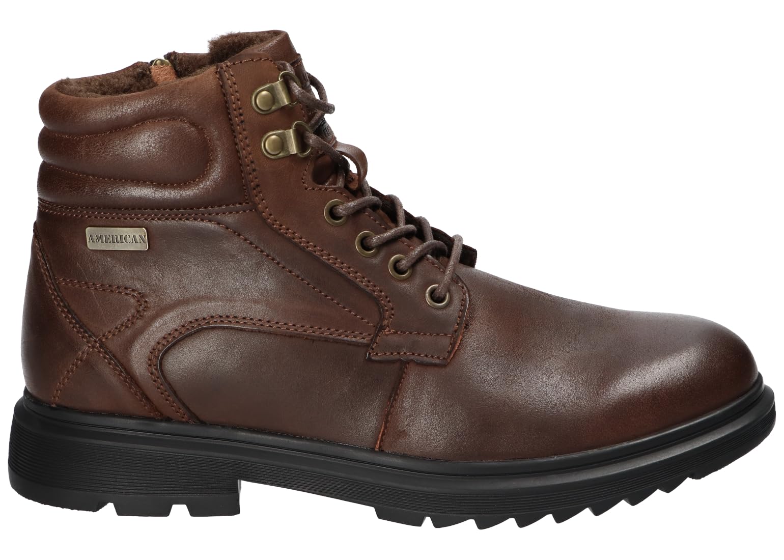 CY88 OCIEPLANE TRAPERY BUTY ZIMOWE SKÓRZANE MĘSKIE CO 42