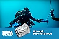 Vista 9 de Scuba Choice Buceo Buceo Hembra 1/4 NPT a Macho Din Adaptador Rosca