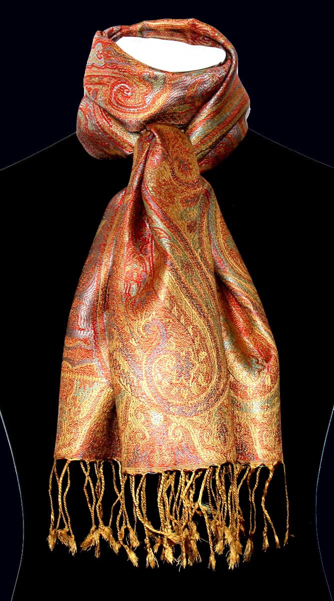 LORENZO CANA - Pashmina - Paisley - Donna Giallo marrone