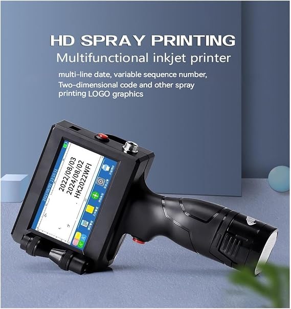 Portable Inkjet Coder, Smart Handheld Inkjet Printer Small Page Coder Coder Automatic Logo Printer, Portable Printer, Quick Dry