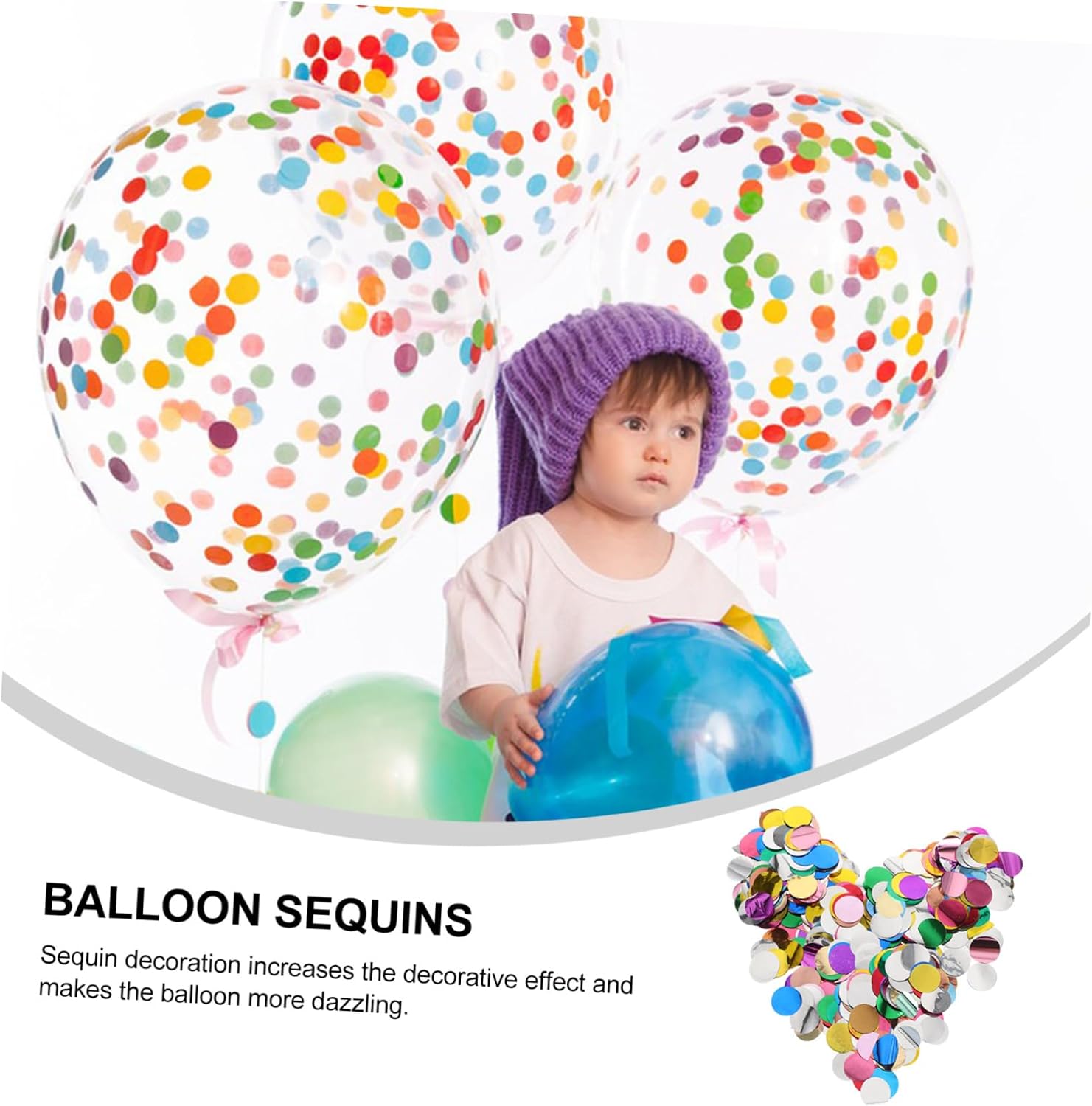 Veemoon 6bags Multi Balloons Party Decor Confetti Filled Balloons for Birthday Wedding Decorations image 4