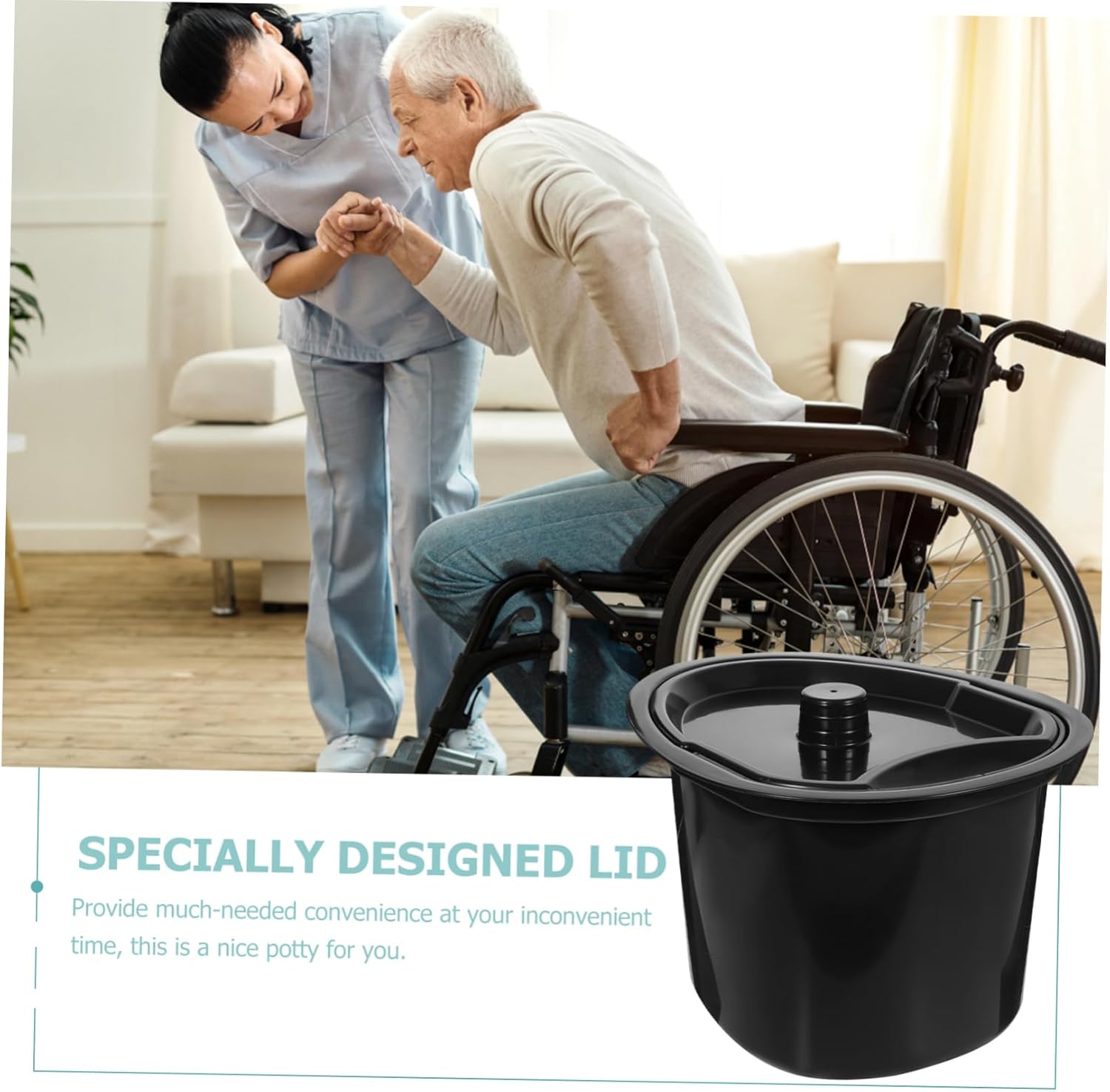 Elderly and Kids Urinal Training Bucket Plastic with Lid for Potty Training