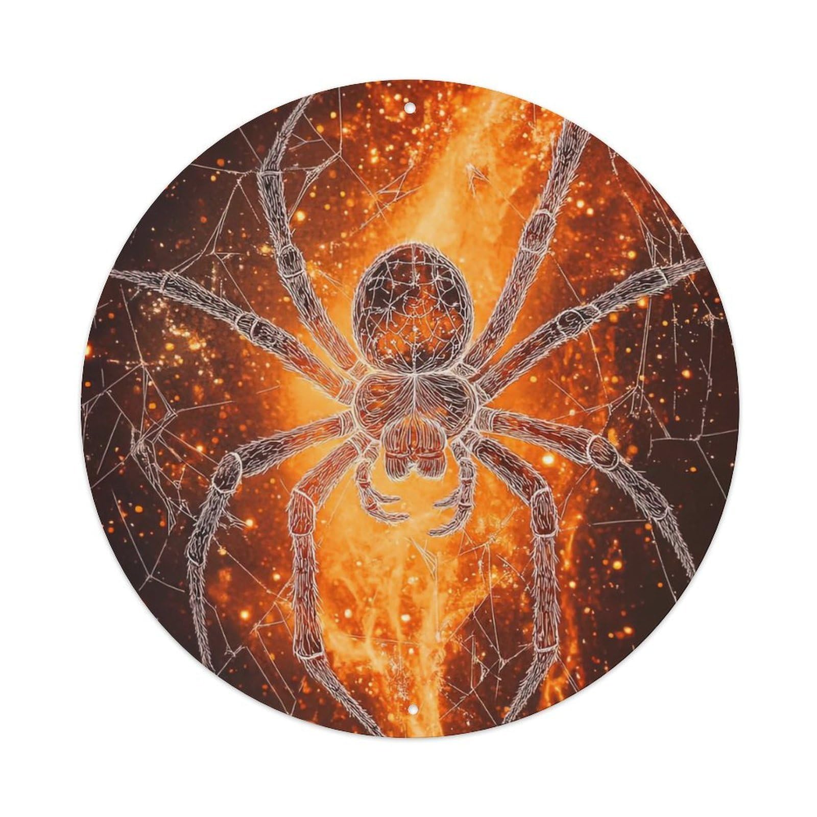 Animal Artwork Spider in The Fire Metal Tin Sign
