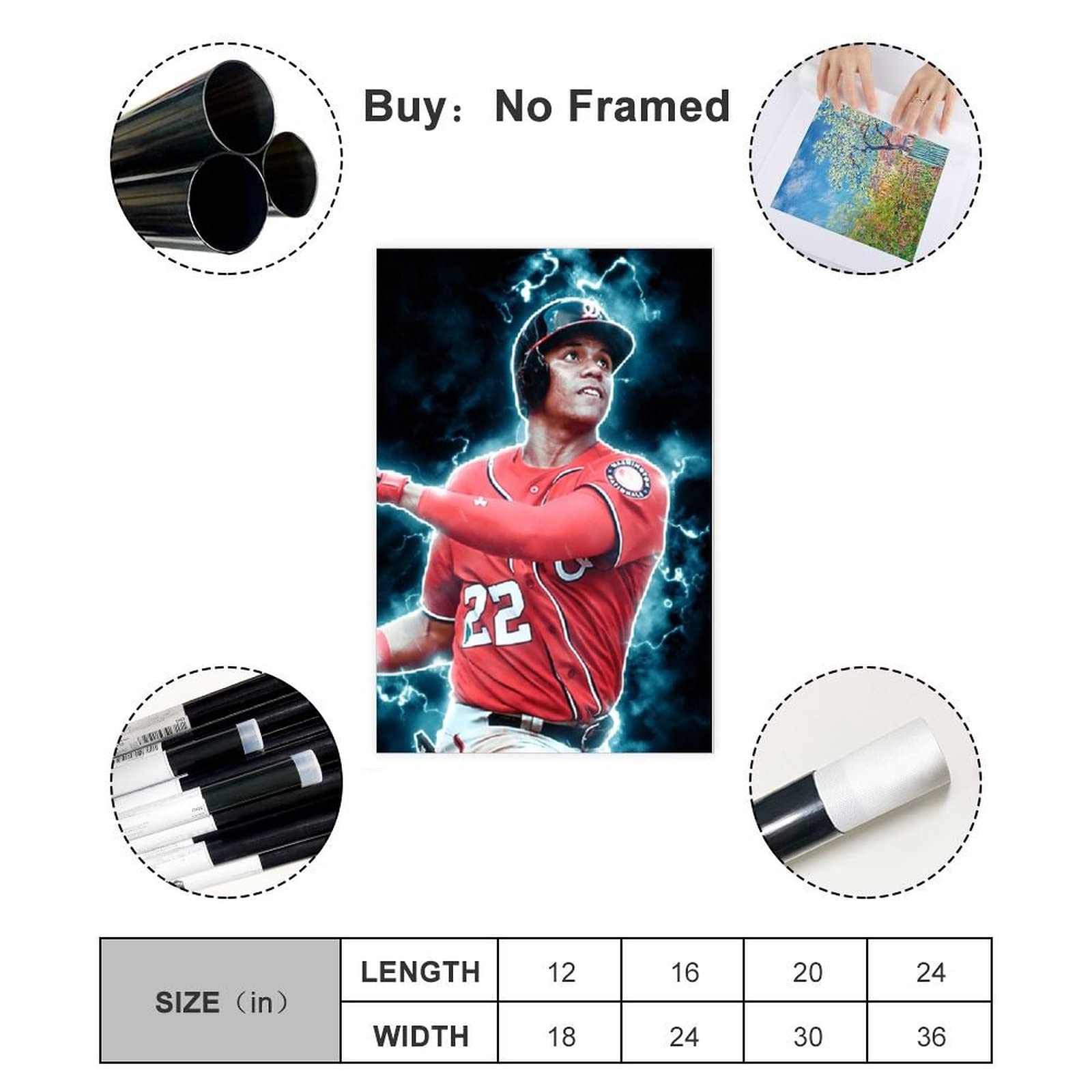 APPLEBUM 野球選手 ポスター Amazon｜野球選手フアンソト壁の装飾の絵画スポーツポスターキャンバス