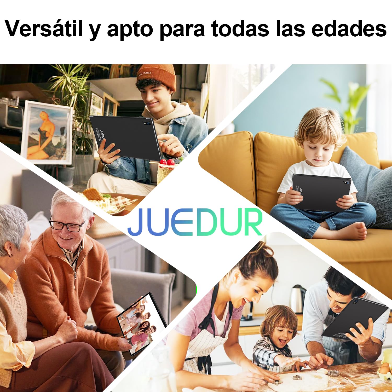 Tablet 10 Pulgadas Android, 22GB RAM+128GB ROM (TF 1TB), 8000mAh, Octa-Core 2.0 GHz, 5G+2.4G Dual Band WiFi 6, Widevine L1, GPS, Face ID, GMS, 5MP+8MP, BT5.0, Tablet con Teclado y Ratón - Negro