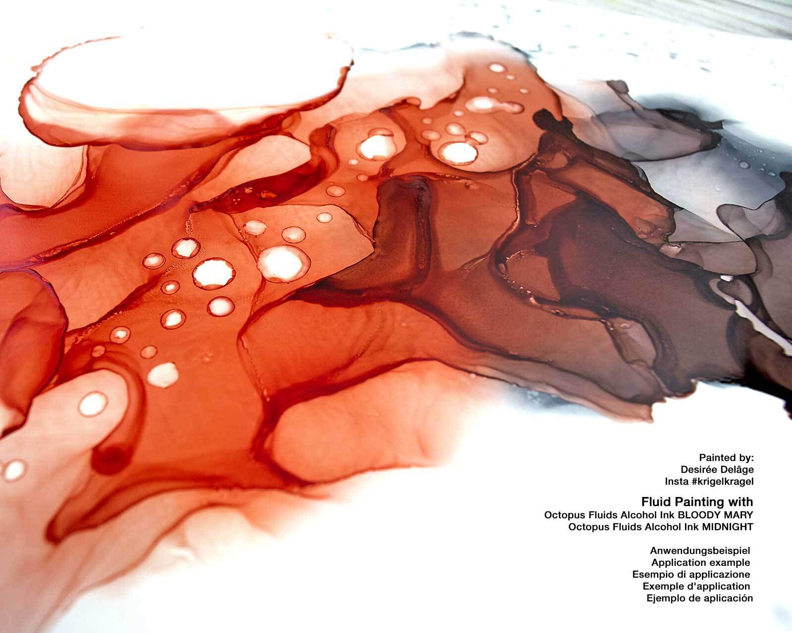 5x 30ml Set de inicio de Alcohol Ink Set LEAVES Octopus Fluids, Tinta al alcohol para Fluid Art