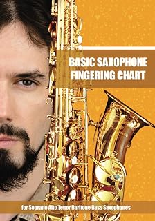 Basic Saxophone Fingering Chart: for Soprano, Alto, Tenor, Baritone, Bass Saxophones (Colorful Saxophone Fingering Charts)