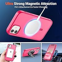 Vista 836 de SUPFINE - Funda magnética para iPhone 13 Pro Max (compatible con MagSafe), (protección contra caídas de grado militar de 10 pies), delgada, Negro