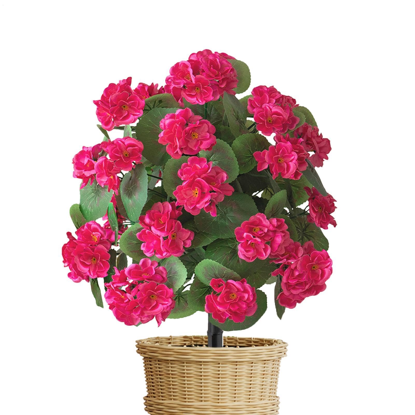 Fleurs artificielles d'extérieur résistantes aux UV grand format 51 cm pour boîte de balcon