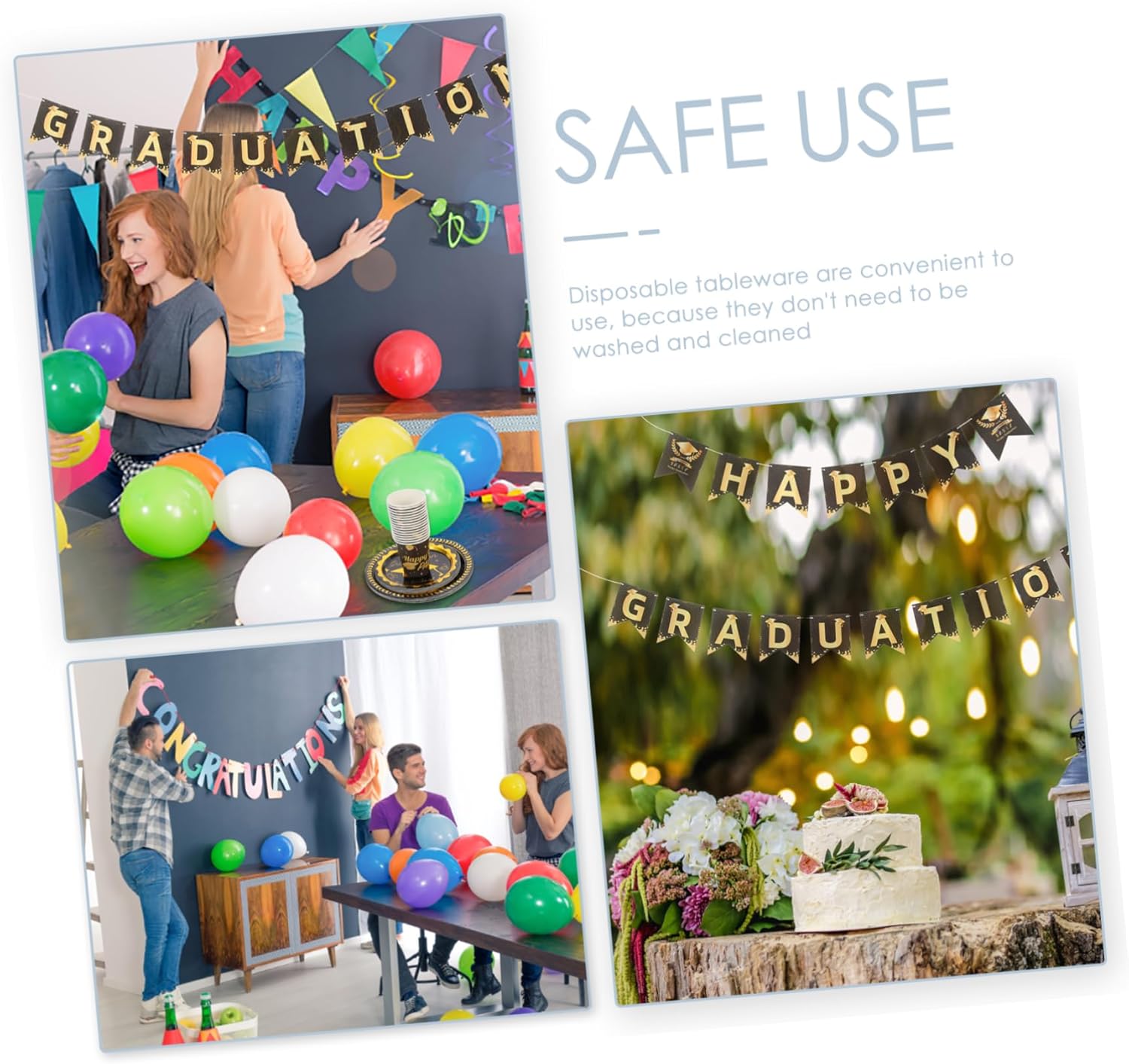 1set Graduation Party Disposable Tableware Foil Cups Plates and Napkins for Festive Event Decor