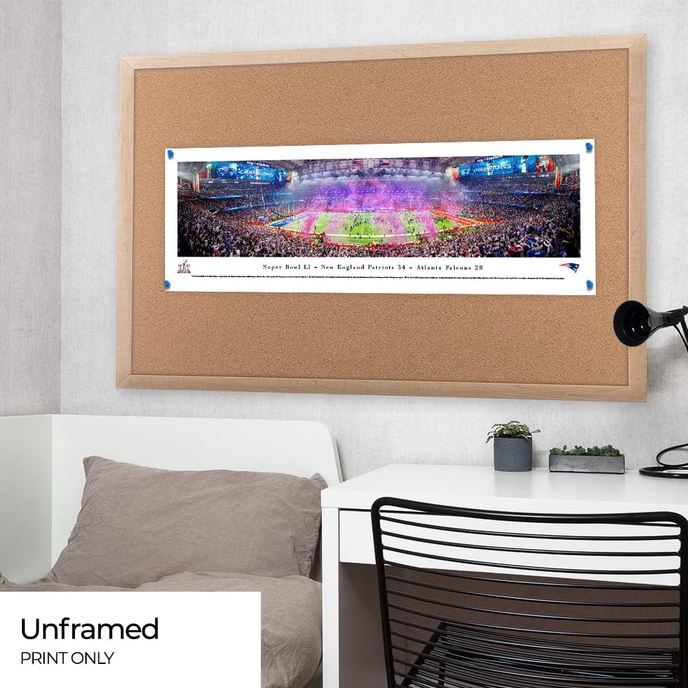 Super Bowl 2017 Champions - New England Patriots - NFL Panoramic Poster and Wall Décor by Blakeway Panoramas
