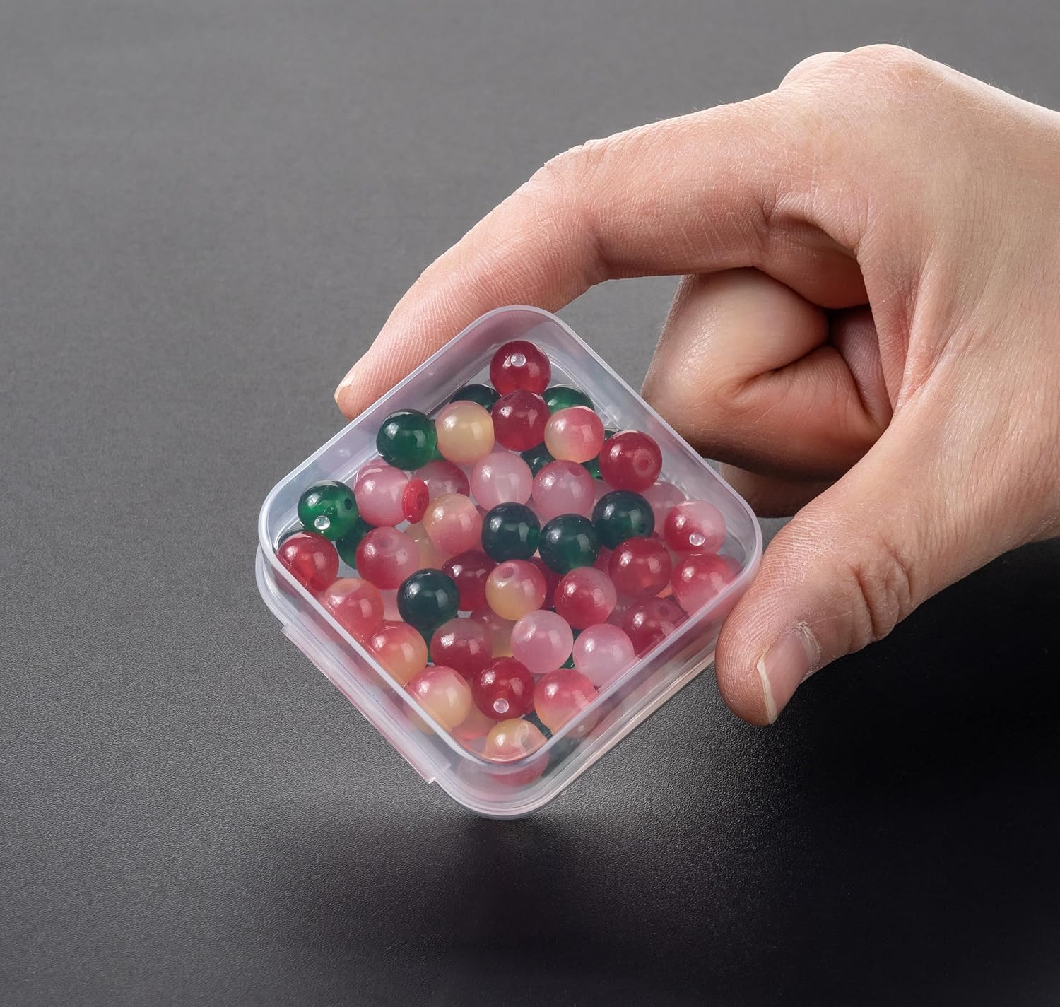 HDR MALL Bead Organizers in a Clear Box, Clear Plastic Diamond Painting Storage Container with Mini Boxes for Craft Organizers and Storage Art Embroidery Plastic Storage Case (Transparent, Small) 3