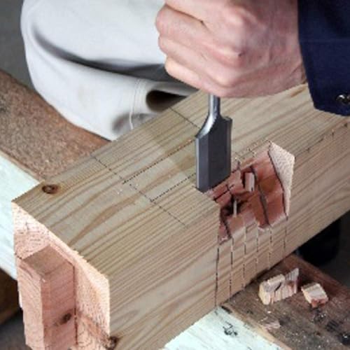 Miniatura 3 de KAKURI Juego de cinceles de madera resistente de 3 piezas para carpintería (12 pulgadas, 34 pulgadas, 1 pulgadas), fabricado en Japón, hoja de acero