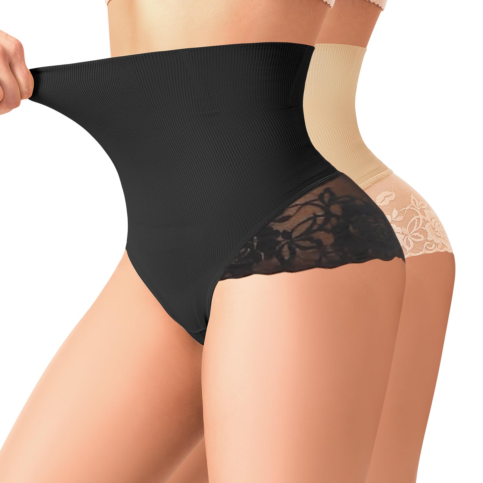 Culotte gainante en dentelle pour femme | Culotte ventrale sans couture respirante pour de nombreuses occasions