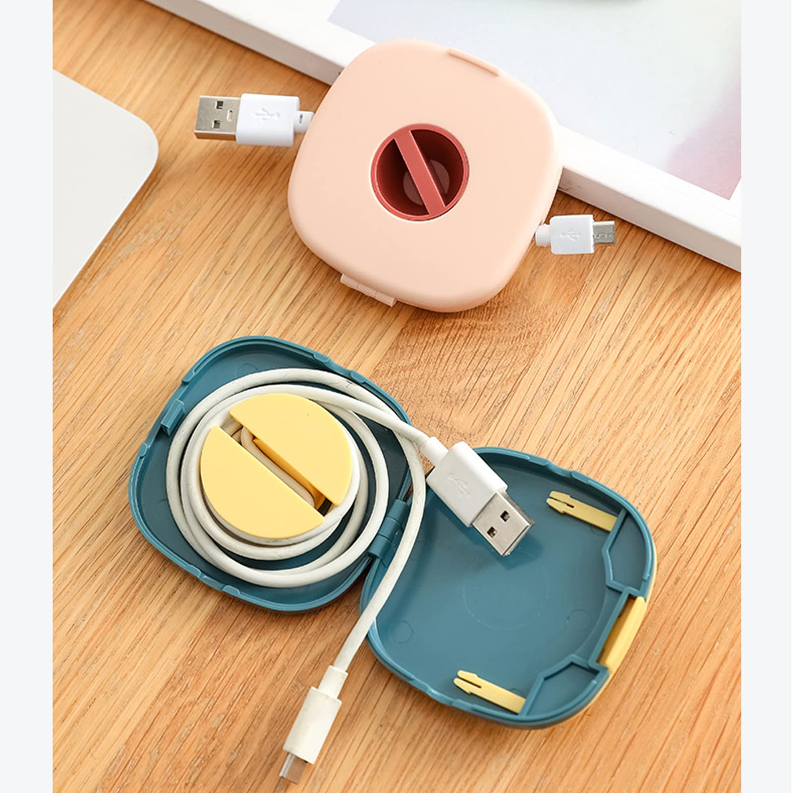 Automatische kabel winder / intrekbare snoer organizer voor USB-kabels