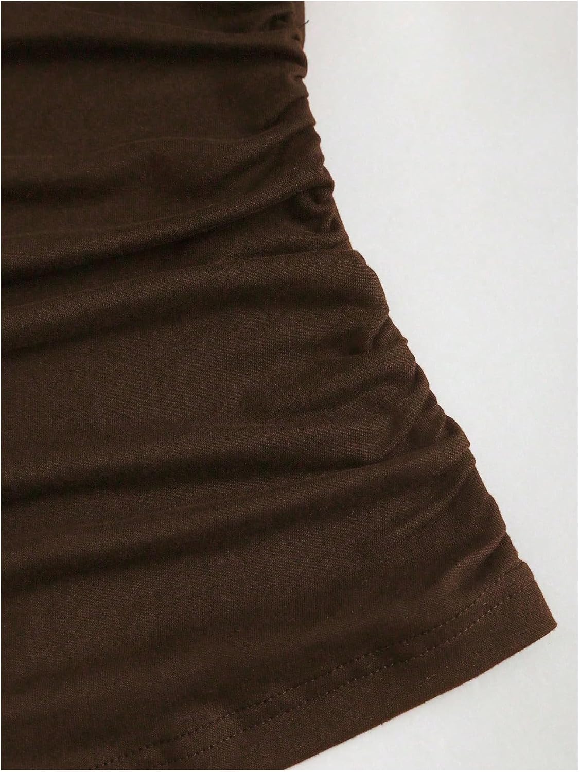 SOLY HUX Women's Asymmetrical Neck Long Sleeve T Shirt Ruched Slim Fitted Tee Fall Going Out Tops - Image 5