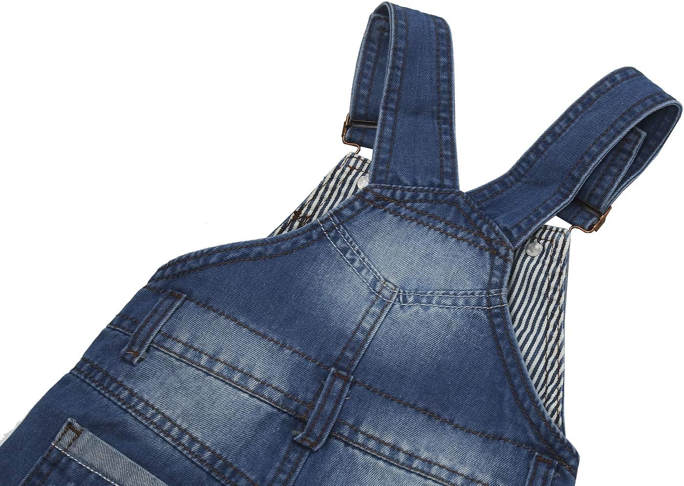 KIDSCOOL SPACE Baby & Little Girls/Boys Summer Shorts,Adjustable Jean Shortall Overalls - Image 7